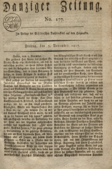 Danziger Zeitung. 1817, No. 177 (7 November)