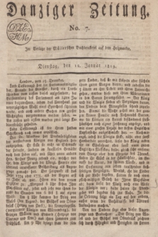 Danziger Zeitung. 1819, No. 7 (12 Januar)