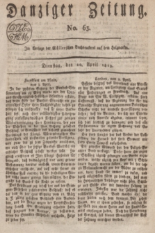 Danziger Zeitung. 1819, No. 63 (20 April)