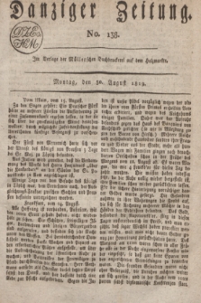 Danziger Zeitung. 1819, No. 138 (30 August)