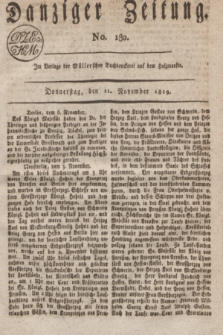Danziger Zeitung. 1819, No. 180 (11 November)
