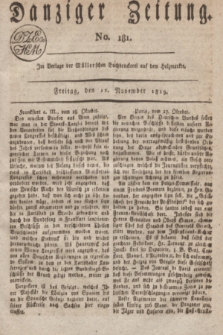 Danziger Zeitung. 1819, No. 181 (12 November)