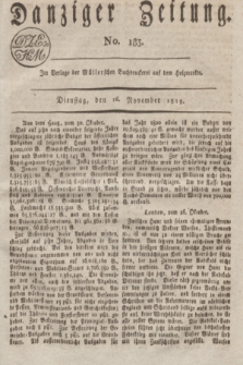 Danziger Zeitung. 1819, No. 183 (16 November)