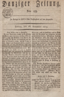 Danziger Zeitung. 1819, No. 189 (26 November)