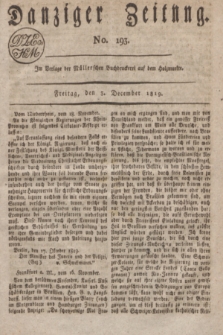 Danziger Zeitung. 1819, No. 193 (3 December)