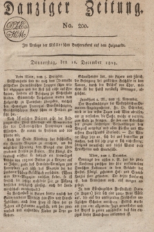 Danziger Zeitung. 1819, No. 200 (16 December)