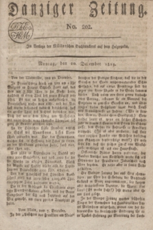 Danziger Zeitung. 1819, No. 202 (20 December)