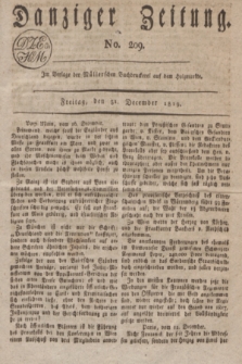 Danziger Zeitung. 1819, No. 209 (31 December) + dod.