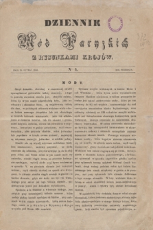 Dziennik Mód Paryskich : z rysunkami krojów. R.1, Ner. 4 (16 lutego 1840)