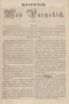 Dziennik Mód Paryskich. R.2, Ner. 7 (1 kwietnia 1841)