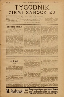 Tygodnik Ziemi Sanockiej. 1910, nr 21