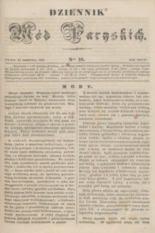 Dziennik Mód Paryskich. R.2, Ner. 16 (16 sierpnia 1841)