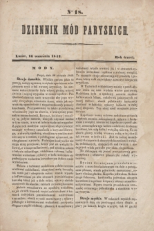 Dziennik Mód Paryskich. R.3, Ner 18 (16 września 1842)