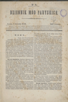 Dziennik Mód Paryskich. R.4, Ner 1 (1 stycznia 1843)