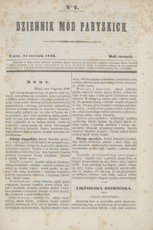 Dziennik Mód Paryskich. R.4, Ner 2 (14 stycznia 1843)