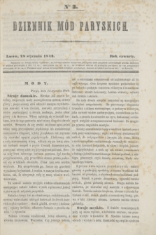 Dziennik Mód Paryskich. R.4, Ner 3 (28 stycznia 1843)