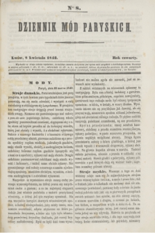Dziennik Mód Paryskich. R.4, Ner 8 (8 kwietnia 1843)