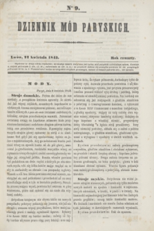 Dziennik Mód Paryskich. R.4, Ner 9 (22 kwietnia 1843)