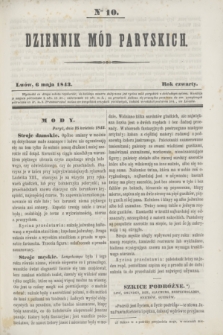Dziennik Mód Paryskich. R.4, Ner 10 (6 maja 1843)
