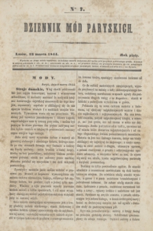 Dziennik Mód Paryskich. R.5, Nro 7 (23 marca 1844)