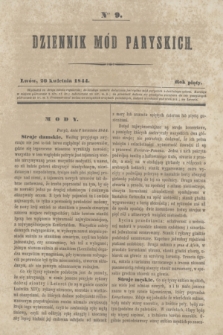 Dziennik Mód Paryskich. R.5, Nro 9 (20 kwietnia 1844)