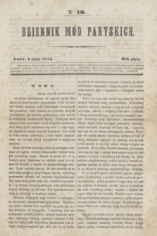 Dziennik Mód Paryskich. R.5, Nro 10 (4 maja 1844)