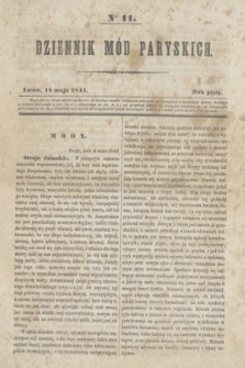 Dziennik Mód Paryskich. R.5, Nro 11 (18 maja 1844)