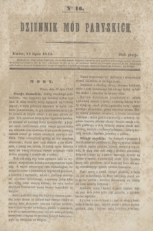Dziennik Mód Paryskich. R.5, Nro 16 (27 lipca 1844)