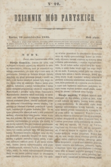 Dziennik Mód Paryskich. R.5, Nro 22 (19 października 1844)