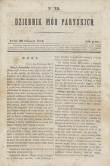 Dziennik Mód Paryskich. R.5, Nro 25 (30 listopada 1844)
