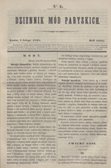 Dziennik Mód Paryskich. R.6, Nro 4 (8 lutego 1845)