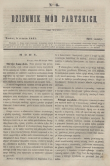 Dziennik Mód Paryskich. R.6, Nro 6 (8 marca 1845)