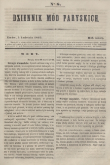 Dziennik Mód Paryskich. R.6, Nro 8 (5 kwietnia 1845)