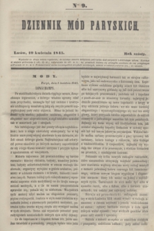 Dziennik Mód Paryskich. R.6, Nro 9 (19 kwietnia 1845)