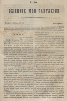 Dziennik Mód Paryskich. R.6, Nro 16 (26 lipca 1845)