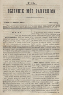 Dziennik Mód Paryskich. R.6, Nro 18 (23 sierpnia 1845)