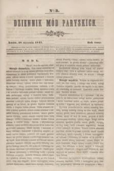 Dziennik Mód Paryskich. R.8, Nro 3 (28 stycznia 1847)