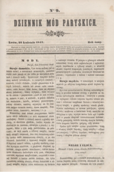 Dziennik Mód Paryskich. R.8, Nro 9 (22 kwietnia 1847)