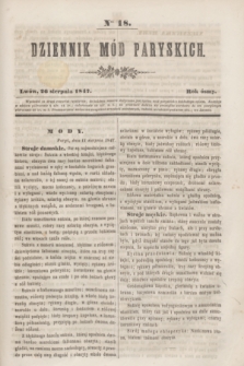Dziennik Mód Paryskich. R.8, Nro 18 (26 sierpnia 1847)