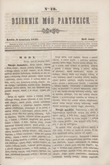 Dziennik Mód Paryskich. R.8, Nro 19 (9 września 1847)