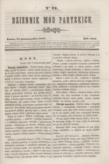 Dziennik Mód Paryskich. R.8, Nro 22 (21 października 1847)