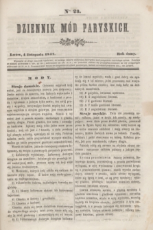 Dziennik Mód Paryskich. R.8, Nro 23 (4 listopada 1847)