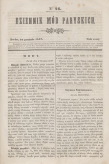 Dziennik Mód Paryskich. R.8, Nro 26 (16 grudnia 1847)