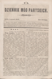 Dziennik Mód Paryskich. R.9, Nro 2 (8 stycznia 1848)