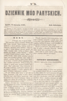 Dziennik Mód Paryskich. R.9, Nro 3 (15 stycznia 1848)