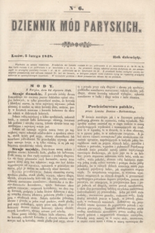 Dziennik Mód Paryskich. R.9, Nro 6 (5 lutego 1848)