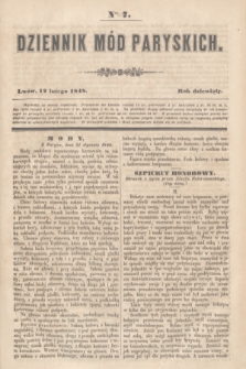 Dziennik Mód Paryskich. R.9, Nro 7 (12 lutego 1848)