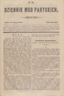 Dziennik Mód Paryskich. R.9, Nro 8 (19 lutego 1848)