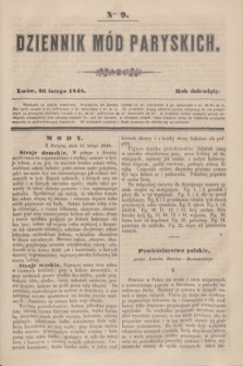 Dziennik Mód Paryskich. R.9, Nro 9 (26 lutego 1848)