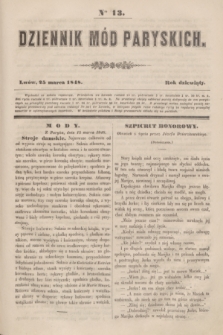 Dziennik Mód Paryskich. R.9, Nro 13 (25 marca 1848)